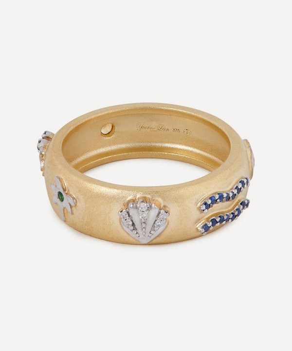 Yvonne Léon - 9ct Gold Bague Rebus Band Ring image number null