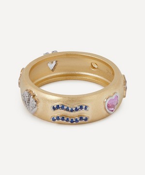Yvonne Léon - 9ct Gold Bague Rebus Band Ring image number 2