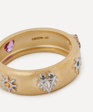 Yvonne Léon - 9ct Gold Bague Rebus Band Ring image number 3