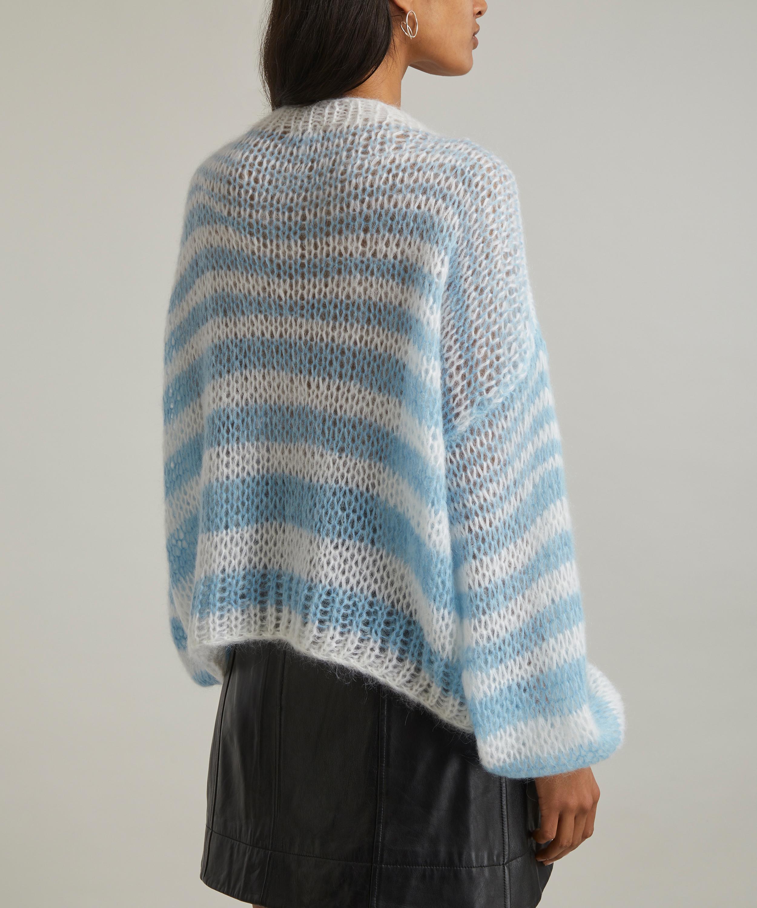 Anagram open-knit mohair-blend sweater in grey - Loewe