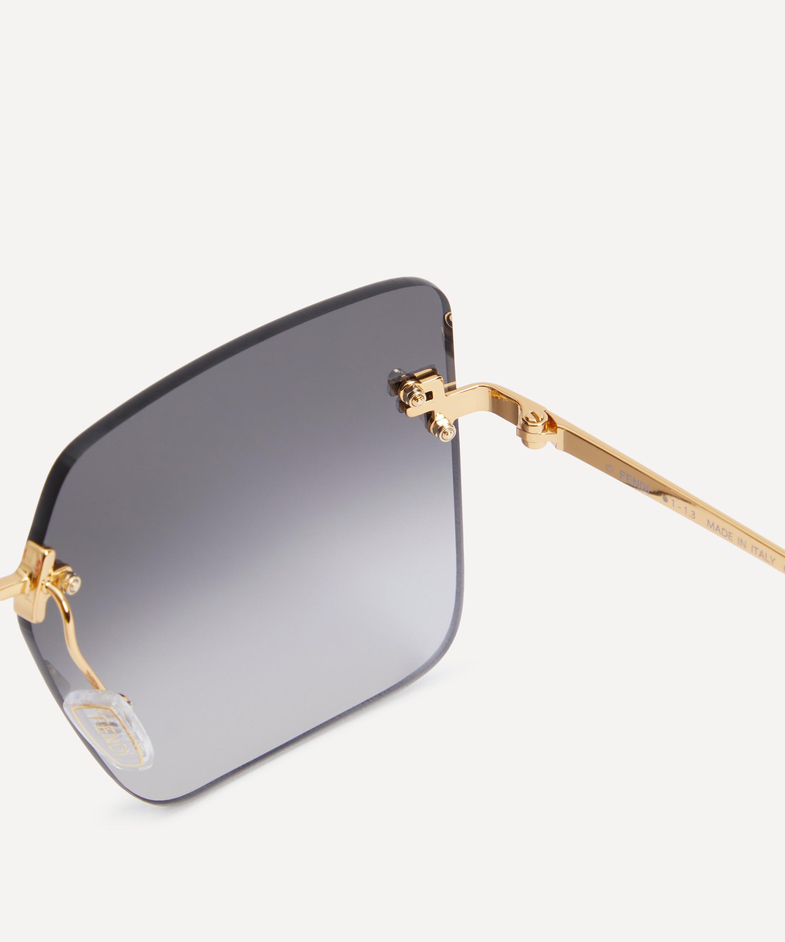 Fendi Fendi First Oversized Butterfly Metal Sunglasses Liberty