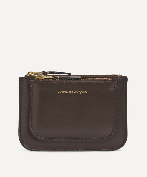 Comme Des Garçons - Outside Pocket Line Slim Leather Wallet image number null