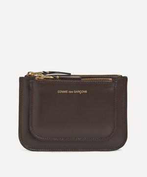 Comme Des Garçons - Outside Pocket Line Slim Leather Wallet image number 0