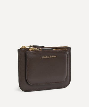 Comme Des Garçons - Outside Pocket Line Slim Leather Wallet image number 1