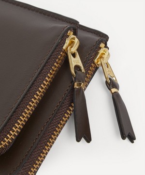 Comme Des Garçons - Outside Pocket Line Zip Around Leather Wallet image number 3