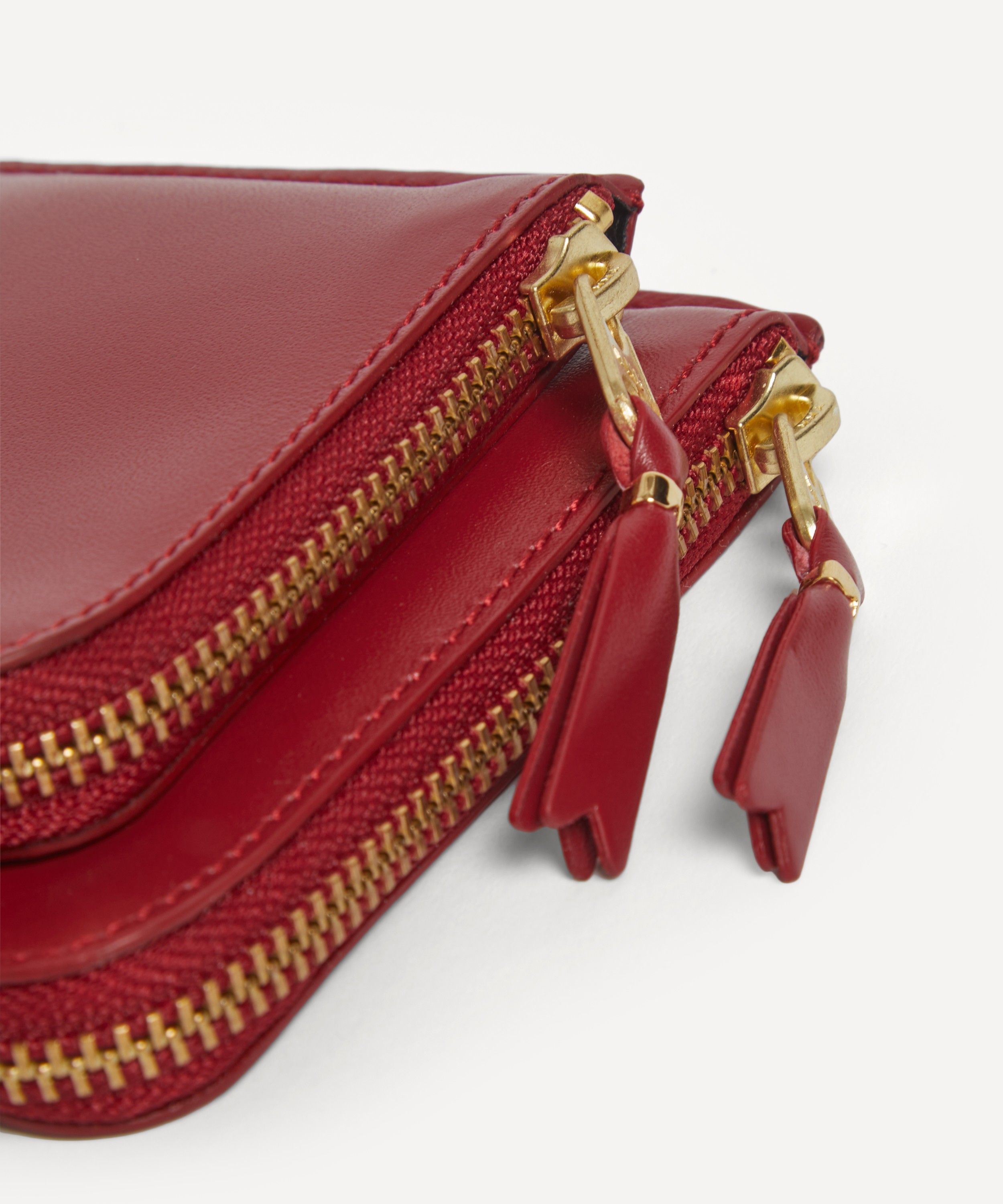 Comme Des Garçons - Outside Pocket Line Zip Around Leather Wallet image number 3