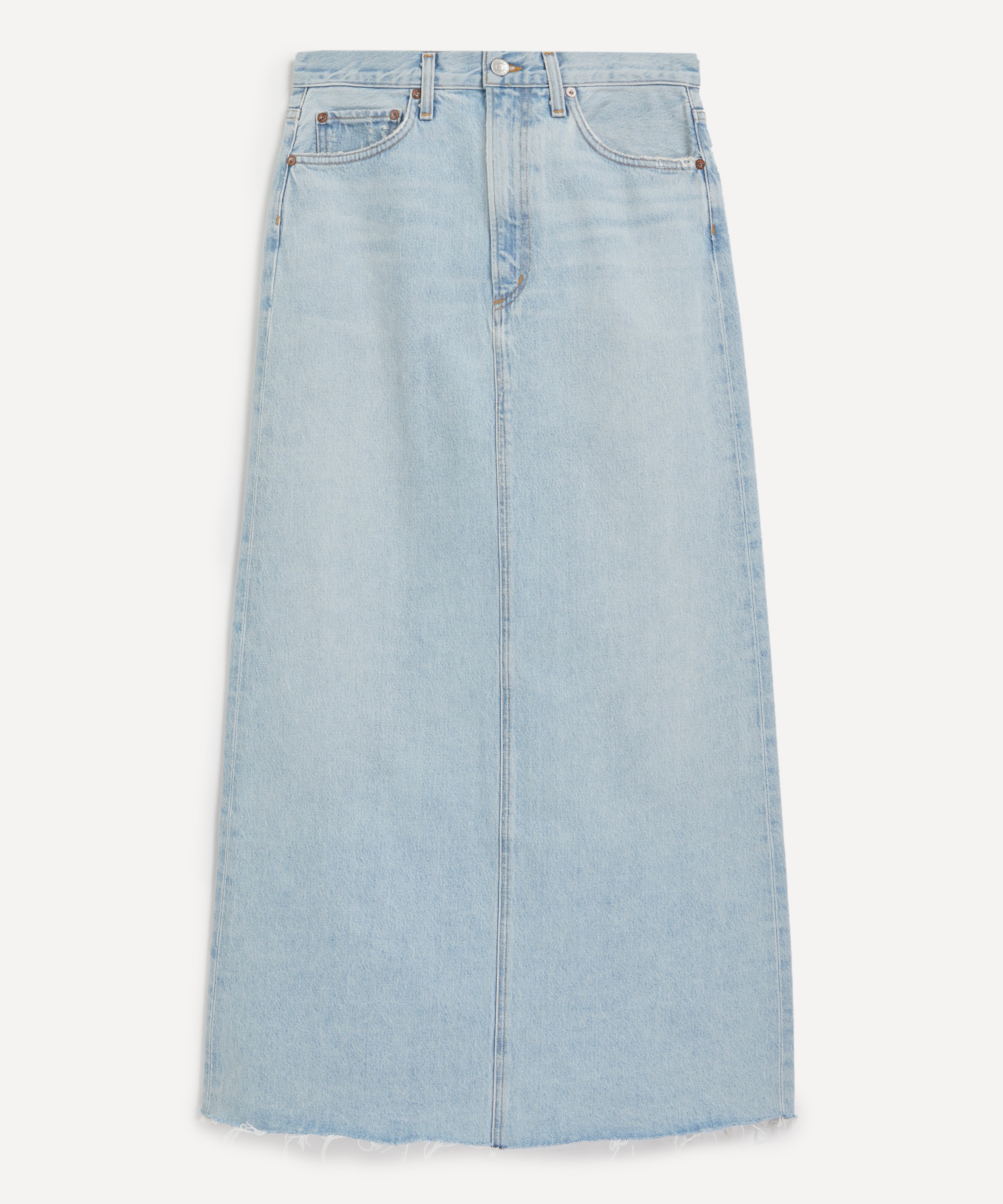 AGOLDE - Hilla Denim Maxi-Skirt in Practice image number 0