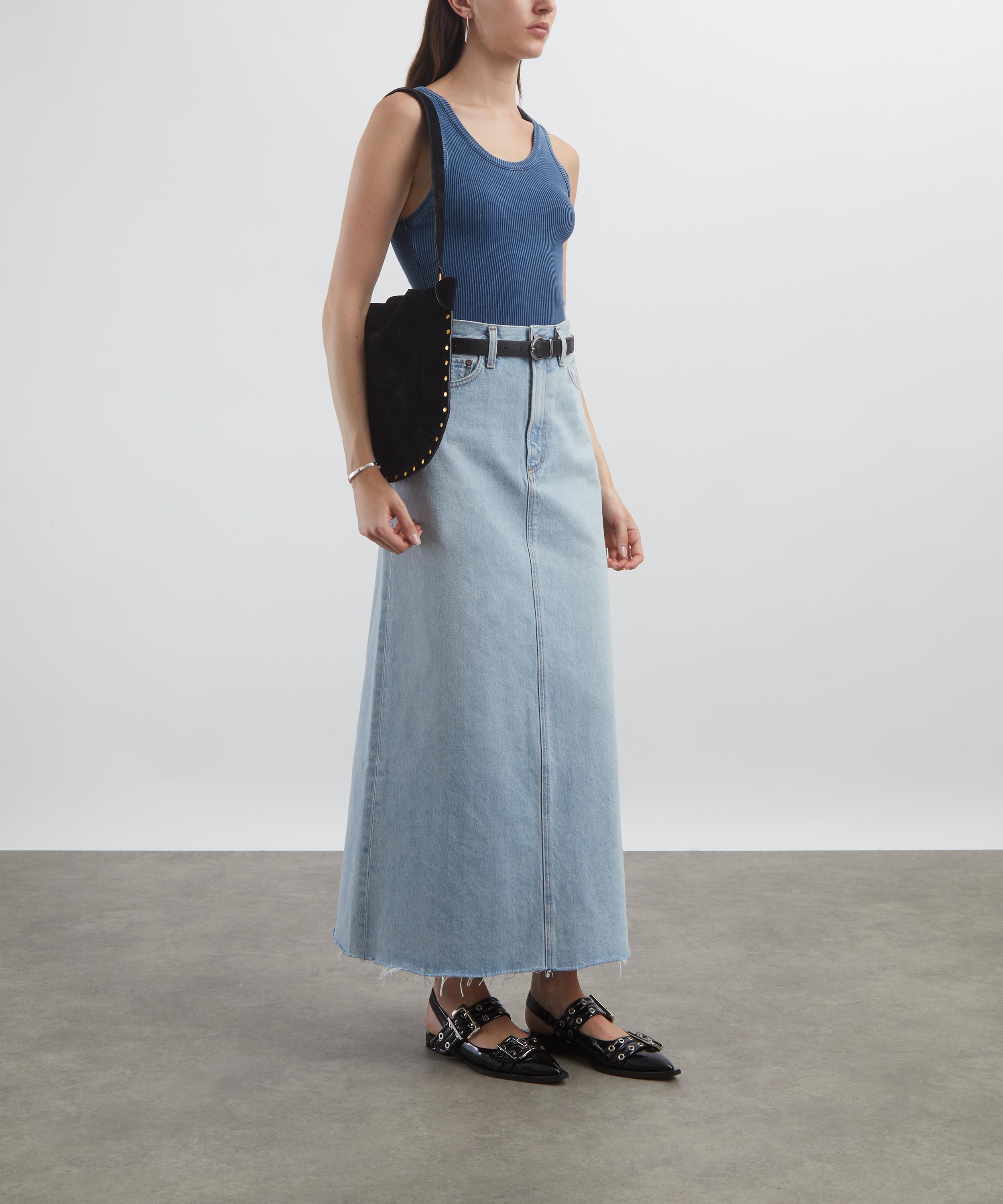 AGOLDE - Hilla Denim Maxi-Skirt in Practice image number 1