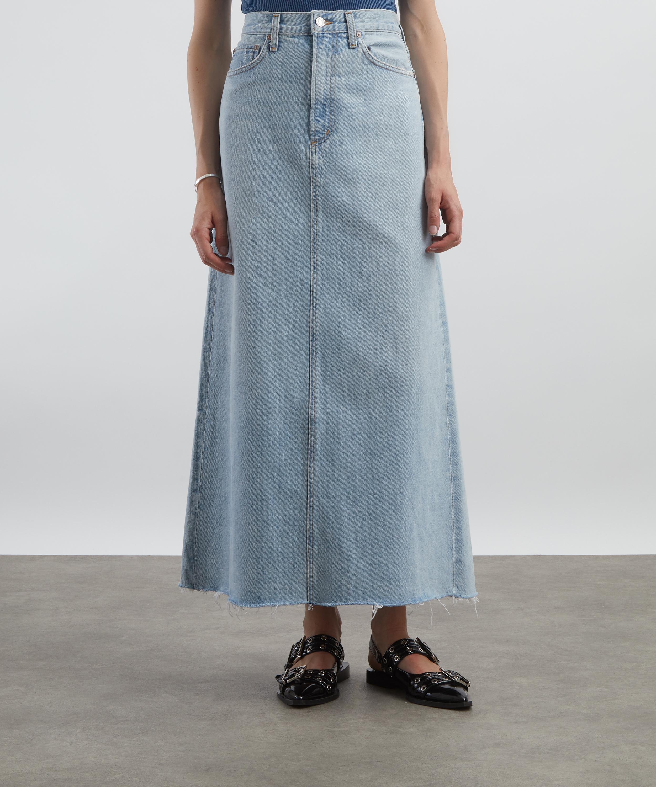 AGOLDE - Hilla Denim Maxi-Skirt in Practice image number 2