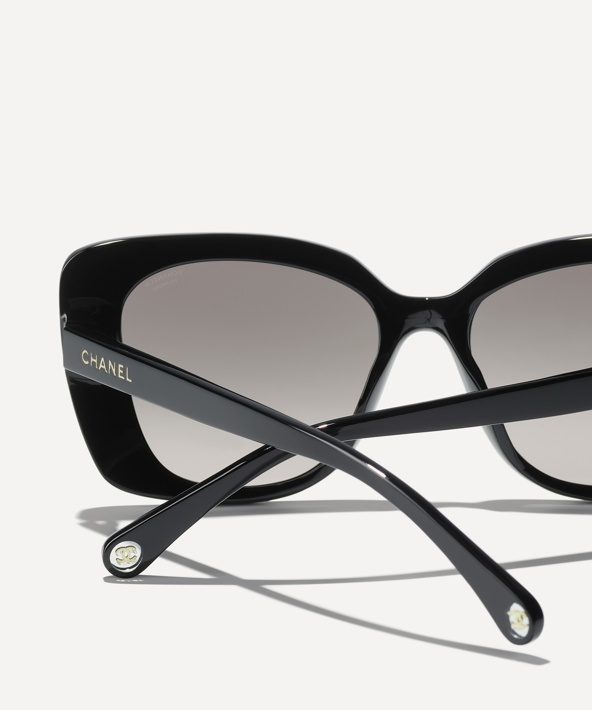 CHANEL Women's Square Sunglasses 5422B Polarized Black/White 5422-B-A  c.1026/S4