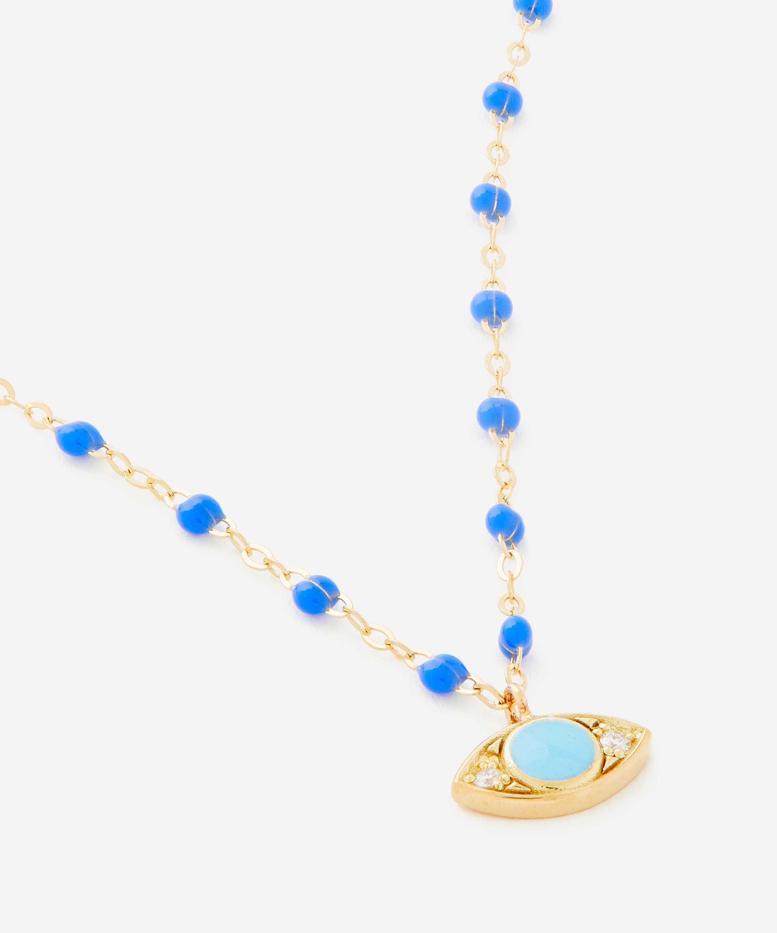 Gigi Clozeau - 18ct Gold Classic Evil Eye Bead Necklace image number 0