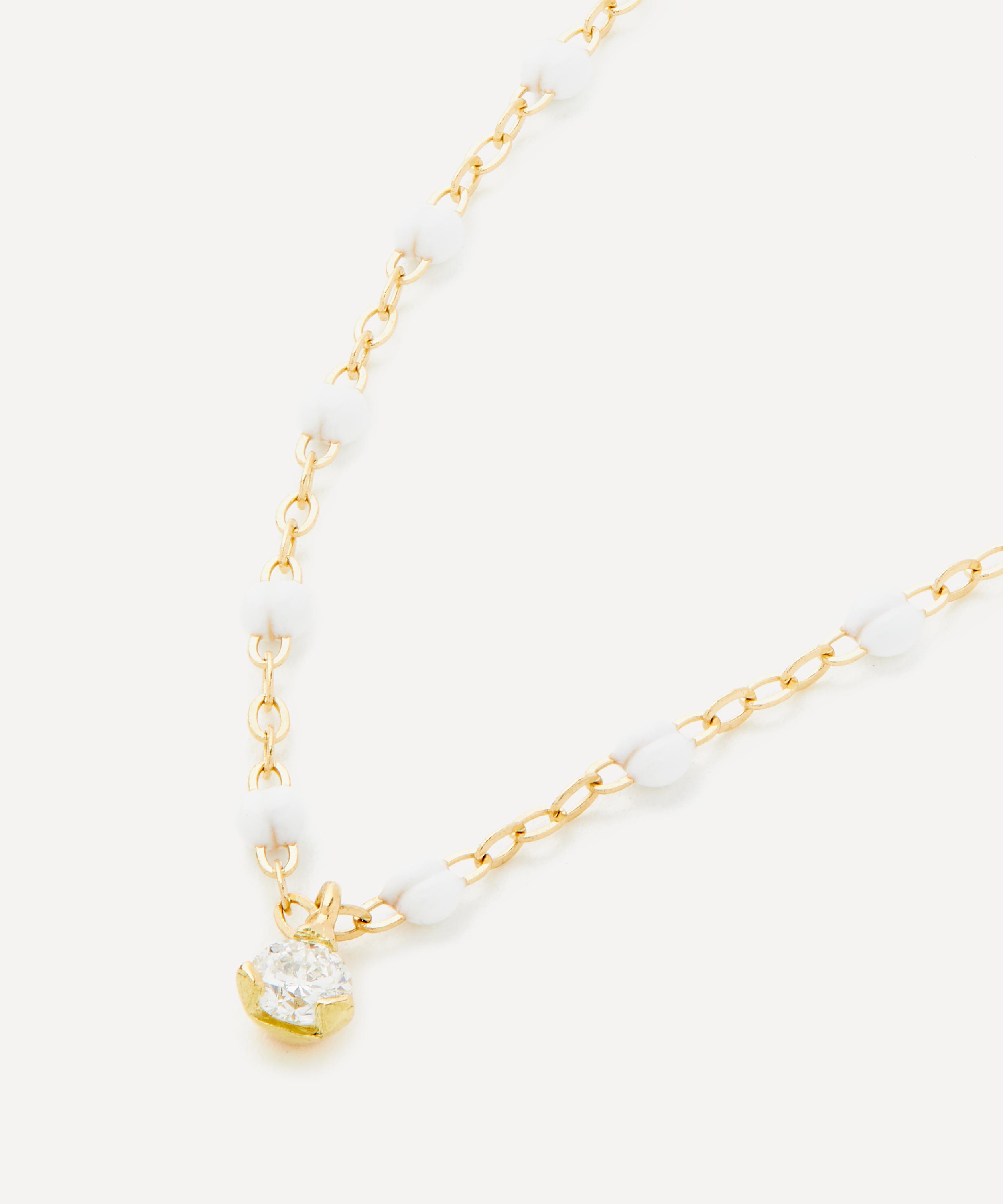 Gigi Clozeau - 18ct Gold Classic Gigi Supreme Diamond And Resin Bead Necklace image number 0