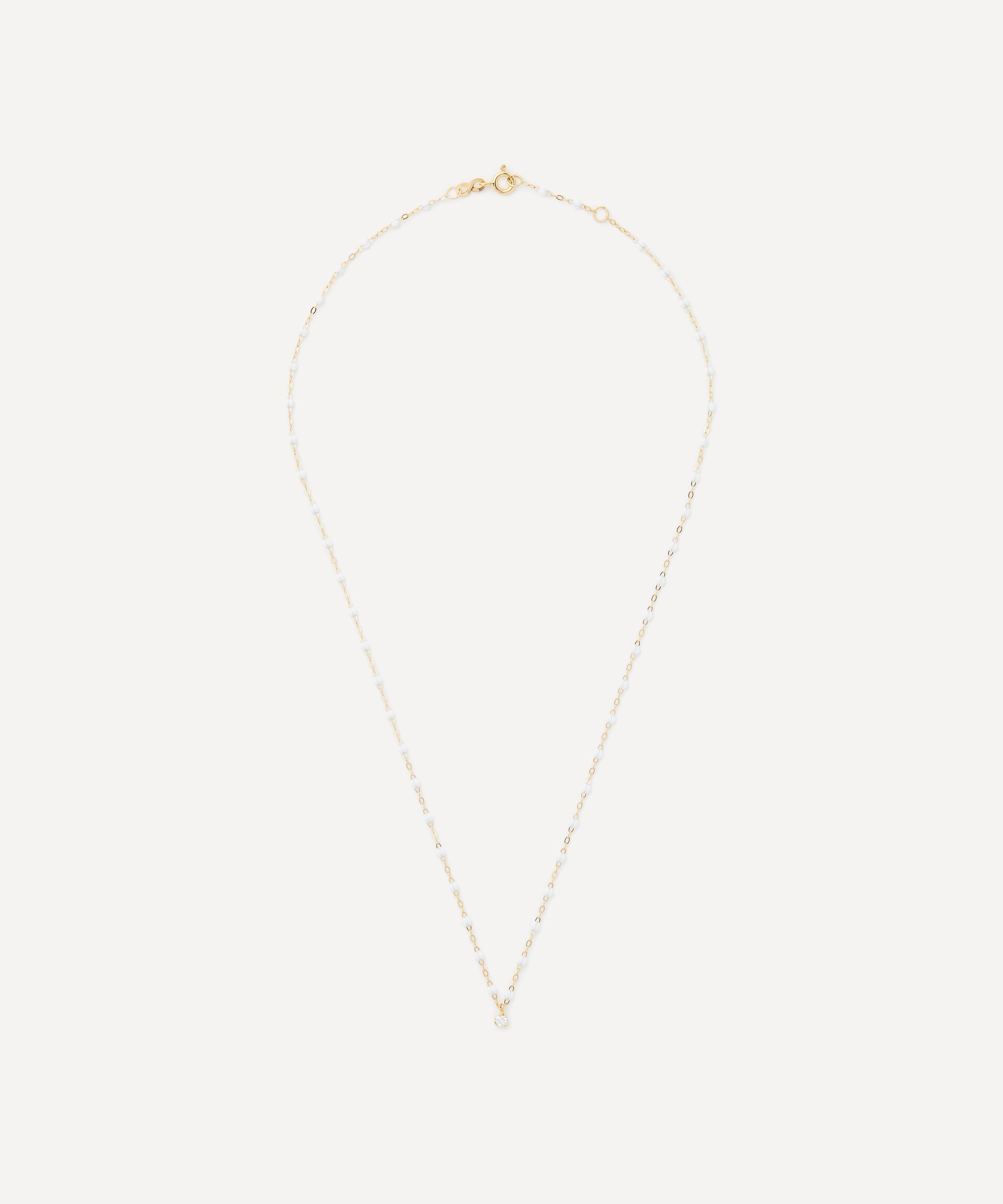 Gigi Clozeau - 18ct Gold Classic Gigi Supreme Diamond And Resin Bead Necklace image number 2