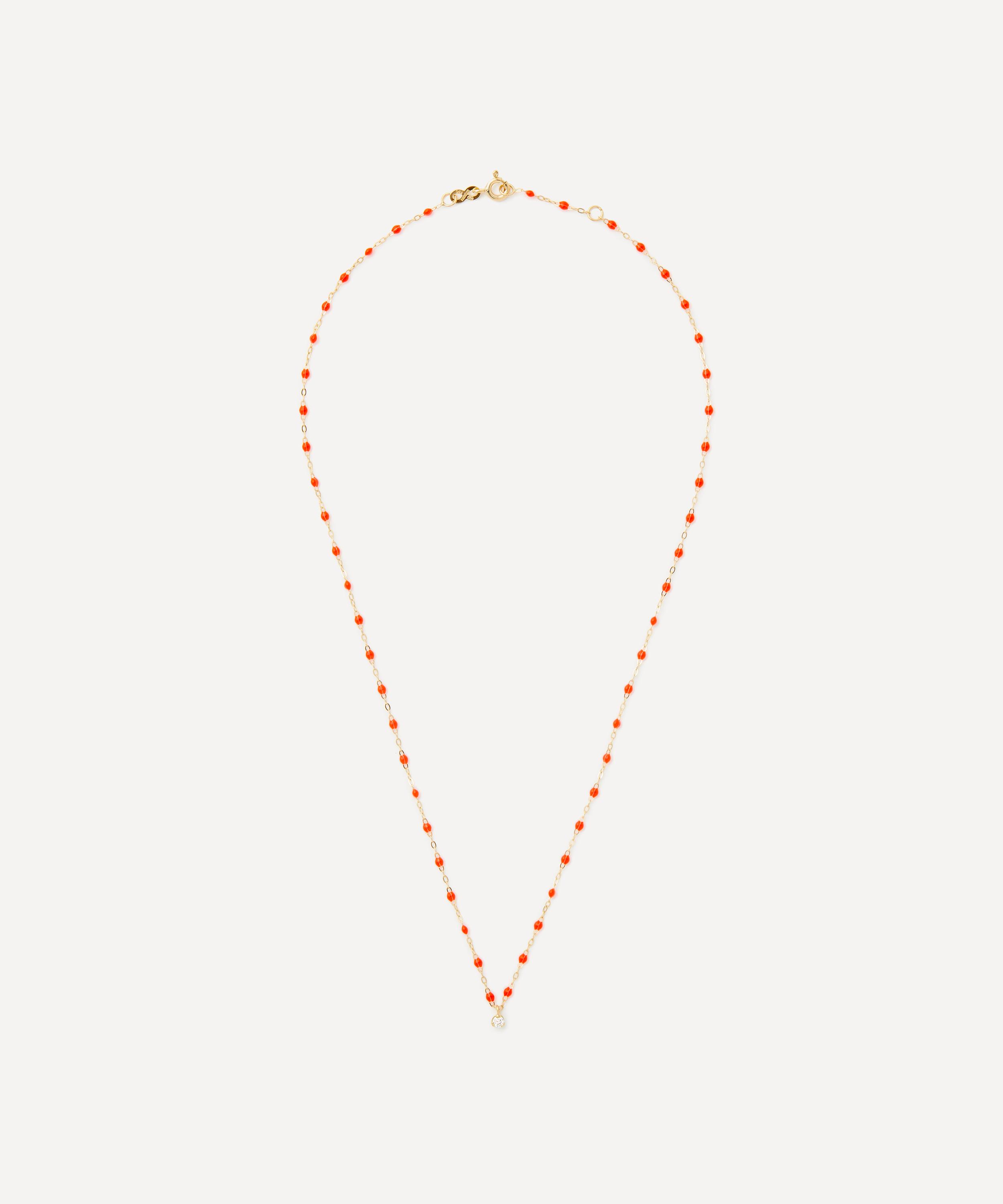 Gigi Clozeau - 18ct Gold Classic Gigi Supreme Diamond And Resin Bead Necklace image number 2