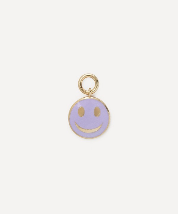 Roxanne First - 9ct Gold Lilac Happy Face Charm