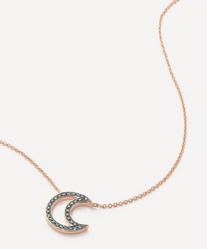 Roxanne First - 14ct Rose Gold Once in a Blue Moon Pendant Necklace image number 0