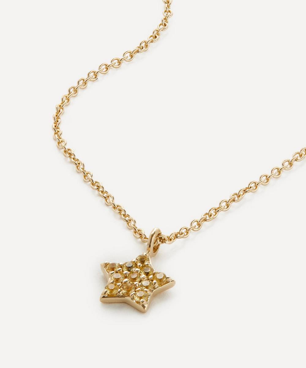 Roxanne First 14ct Gold Mini Sapphire Star Pendant Necklace | Liberty