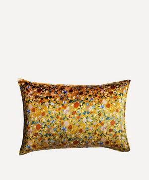 Coco & Wolf - Garden of Adonis Mustard Silk Pillowcases Set of Two image number 2