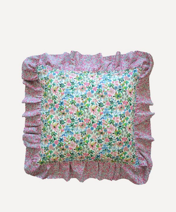 Coco & Wolf - Dreams of Summer and Wiltshire Bud Piped Ruffle Square Cushion image number null