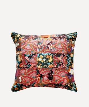 Coco & Wolf - AW23 Patchwork Silk Square Cushion image number 0