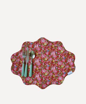 Coco & Wolf - Betsy Star and Capel Green Pink Wavy Edge Placemat image number 3