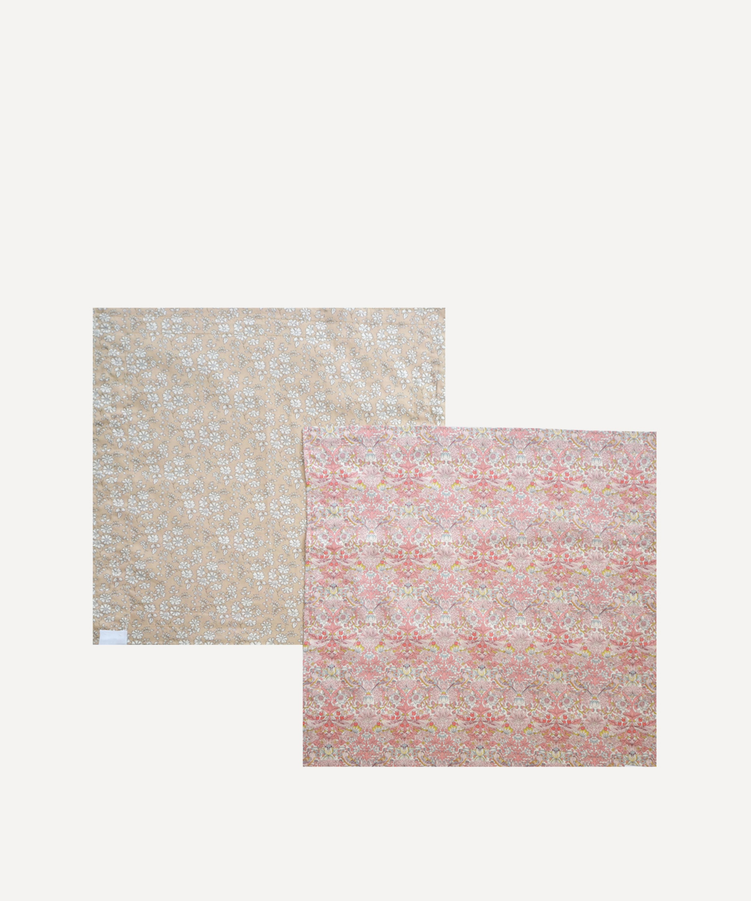 Coco & Wolf - Strawberry Thief Spring and Capel Taupe Stitch Edge Napkins Set of Two image number 1