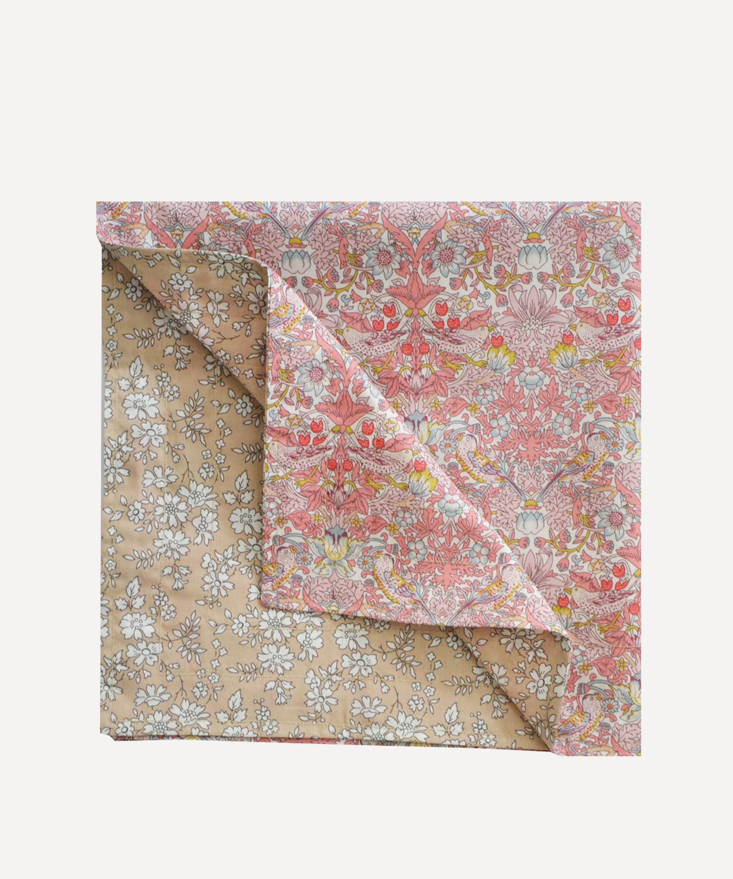 Coco & Wolf - Strawberry Thief Spring and Capel Taupe Stitch Edge Napkins Set of Two image number 2