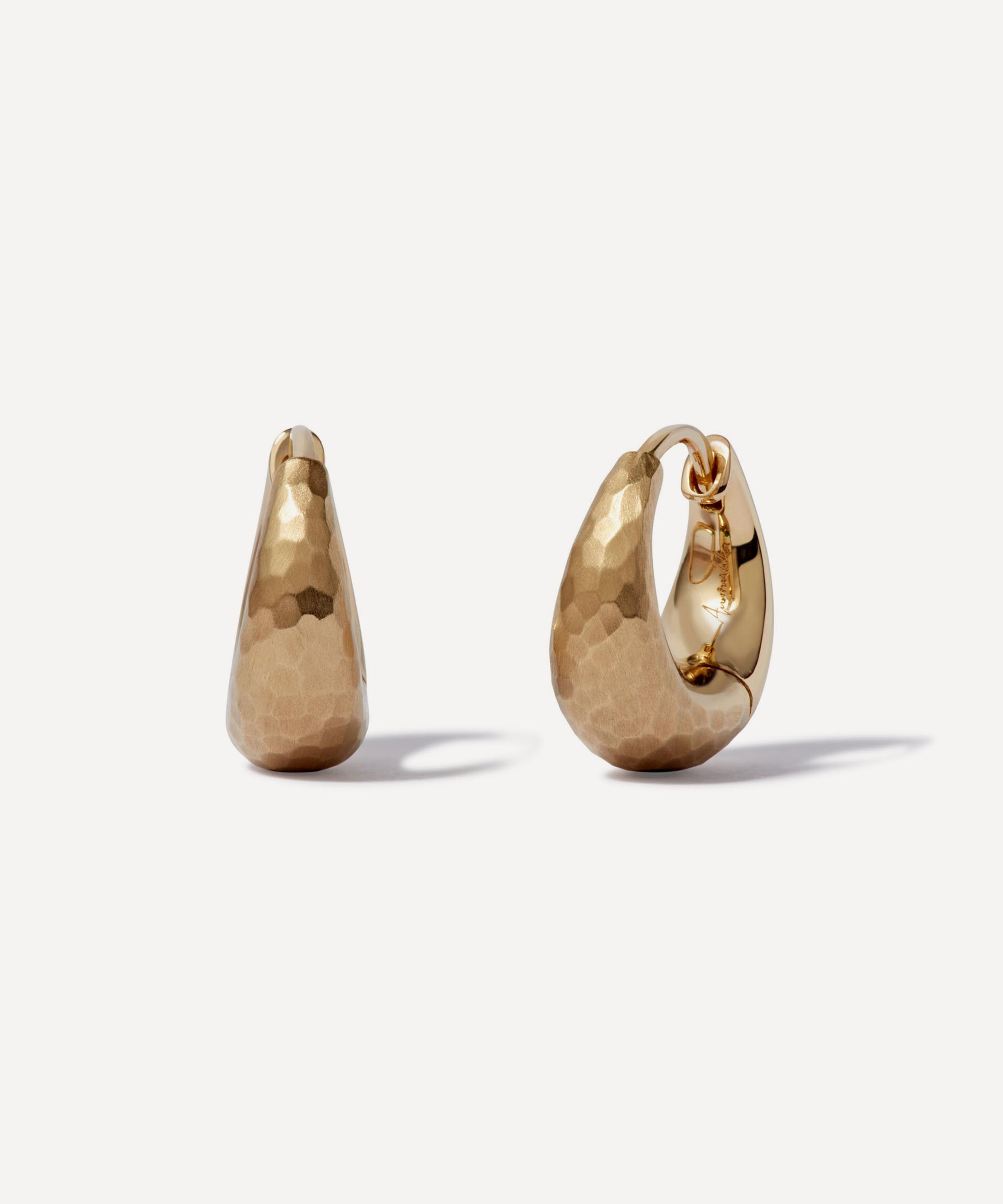 Annoushka - 18ct Gold Organza Huggie Hoop Earrings image number 0