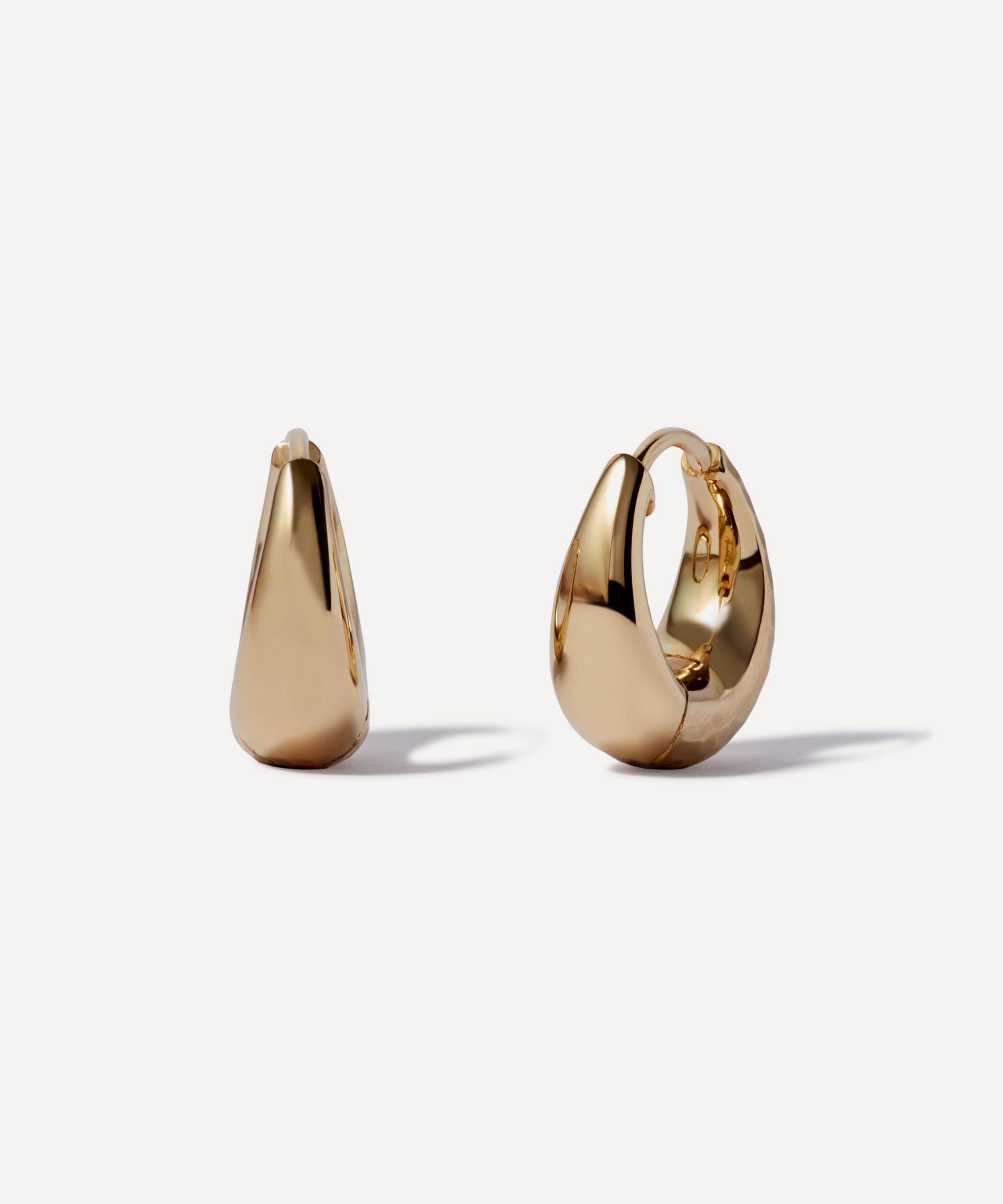 Annoushka - 18ct Gold Organza Huggie Hoop Earrings image number 1