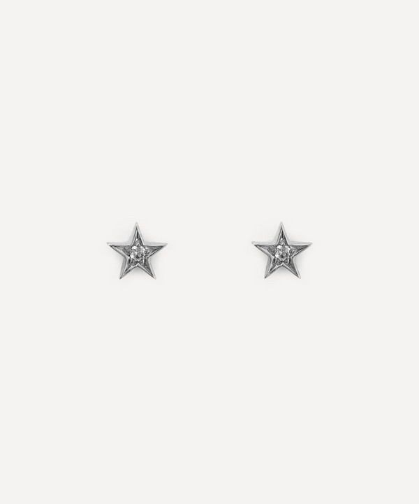 Balint Samad - 9ct White Gold Sirius Diamond Star Stud Earrings