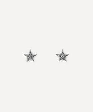 Balint Samad - 9ct White Gold Sirius Diamond Star Stud Earrings image number 0