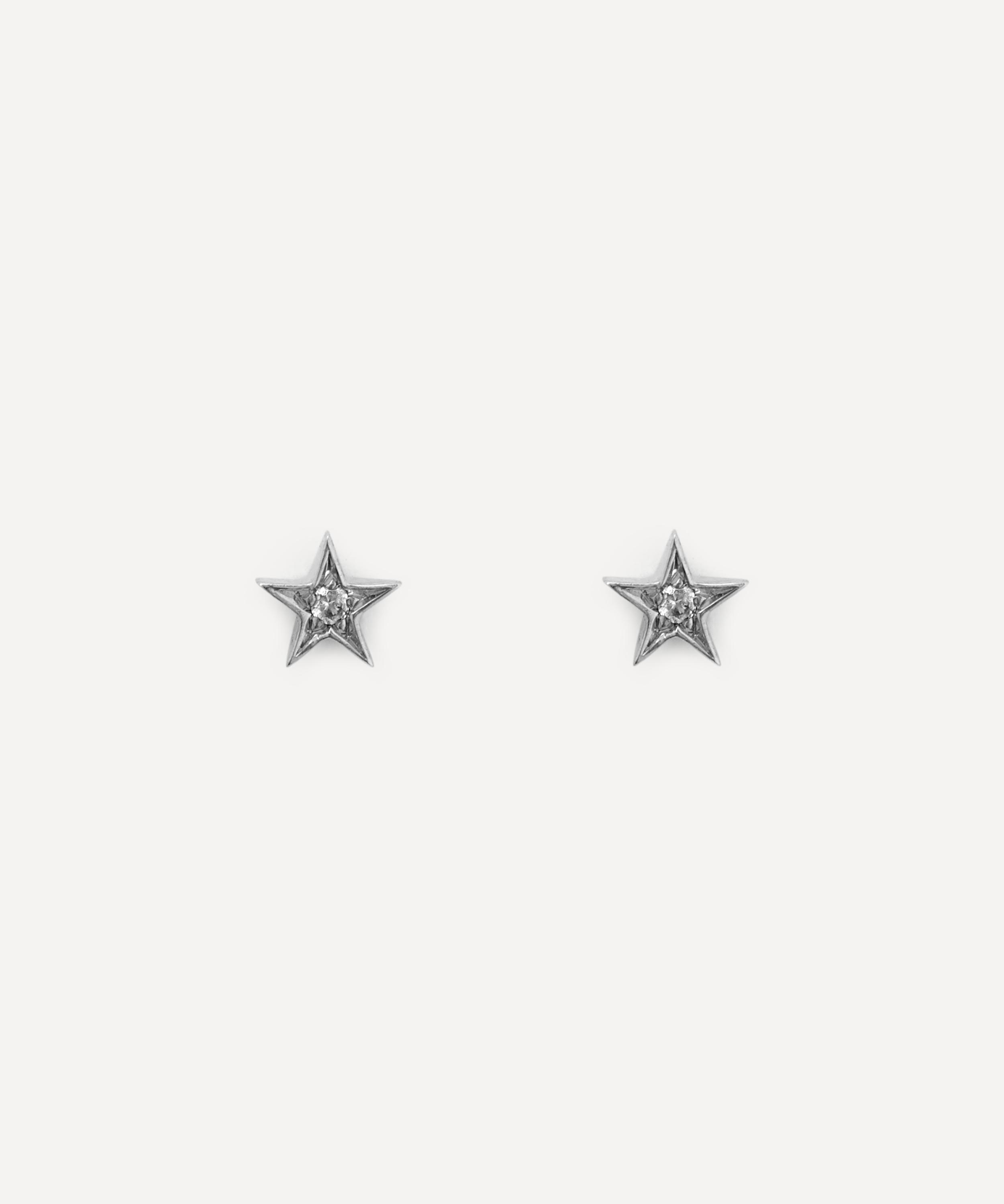 9ct white sale gold stud earrings