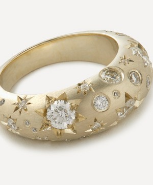 Balint Samad - 9ct White Gold Stargazer Diamond Band Ring image number 1