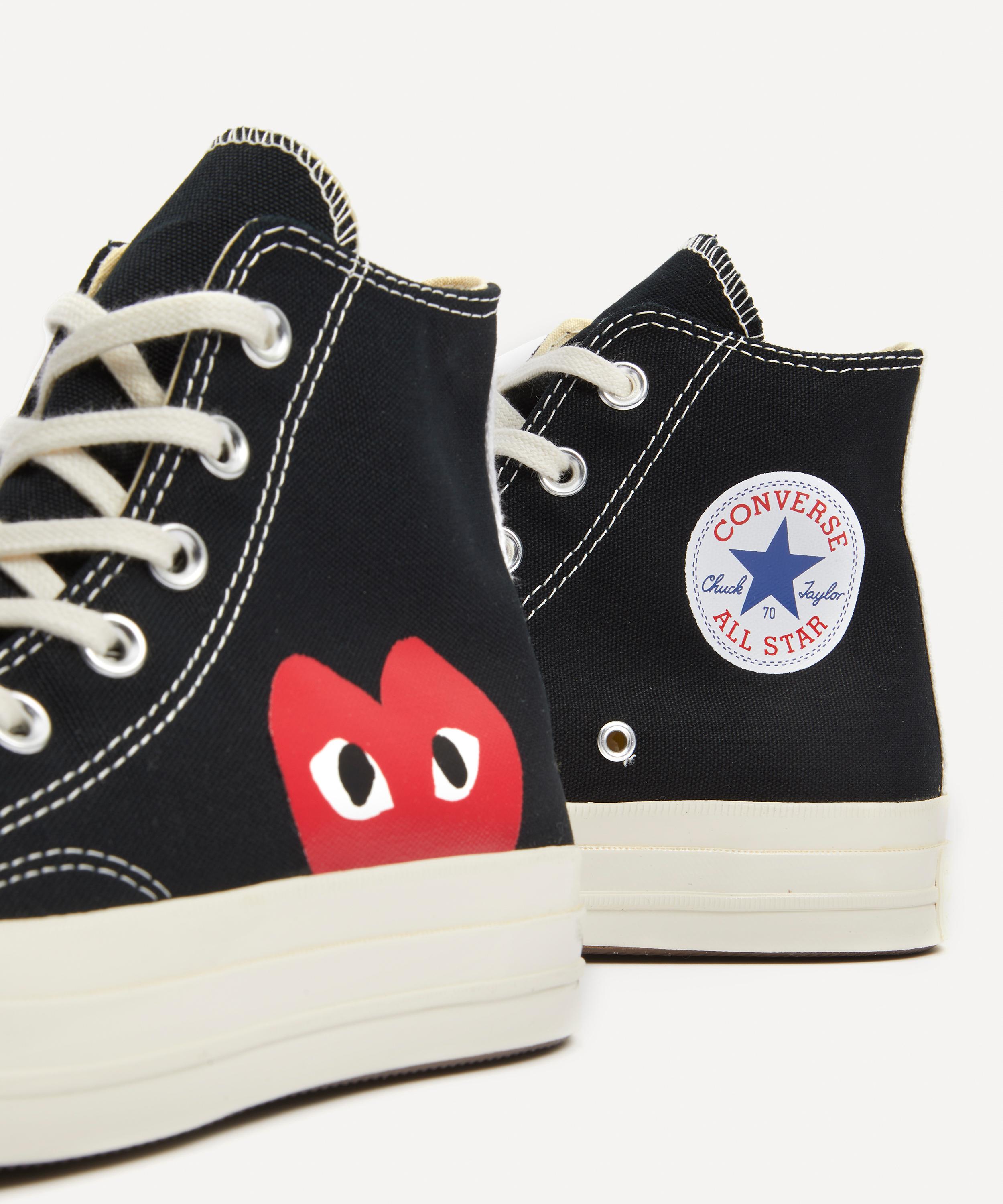 Comme des Garçons Play - x Converse 70s Hi-Top Canvas Trainers image number 4