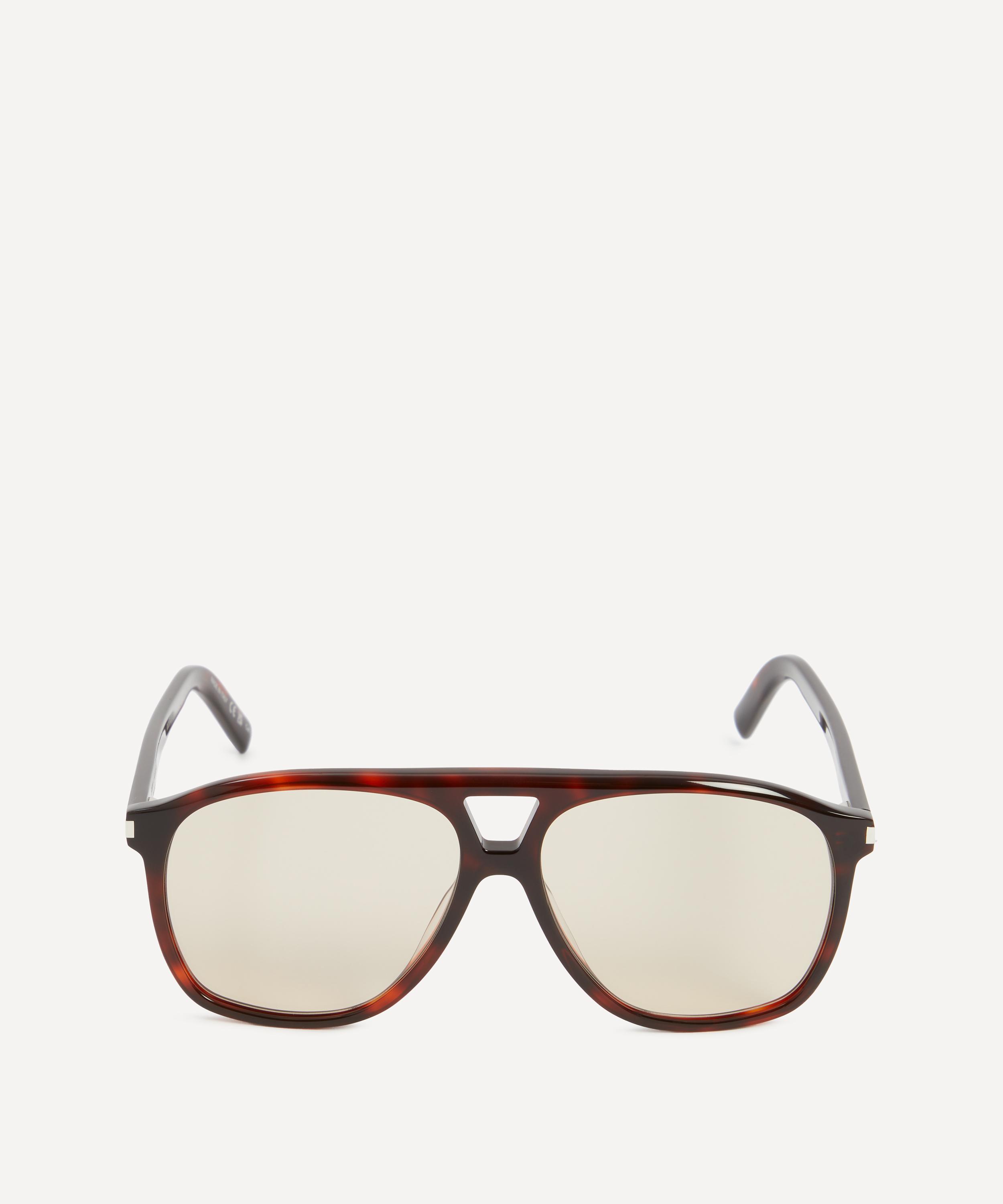 Saint Laurent - Havana Acetate Aviator Sunglasses image number 0