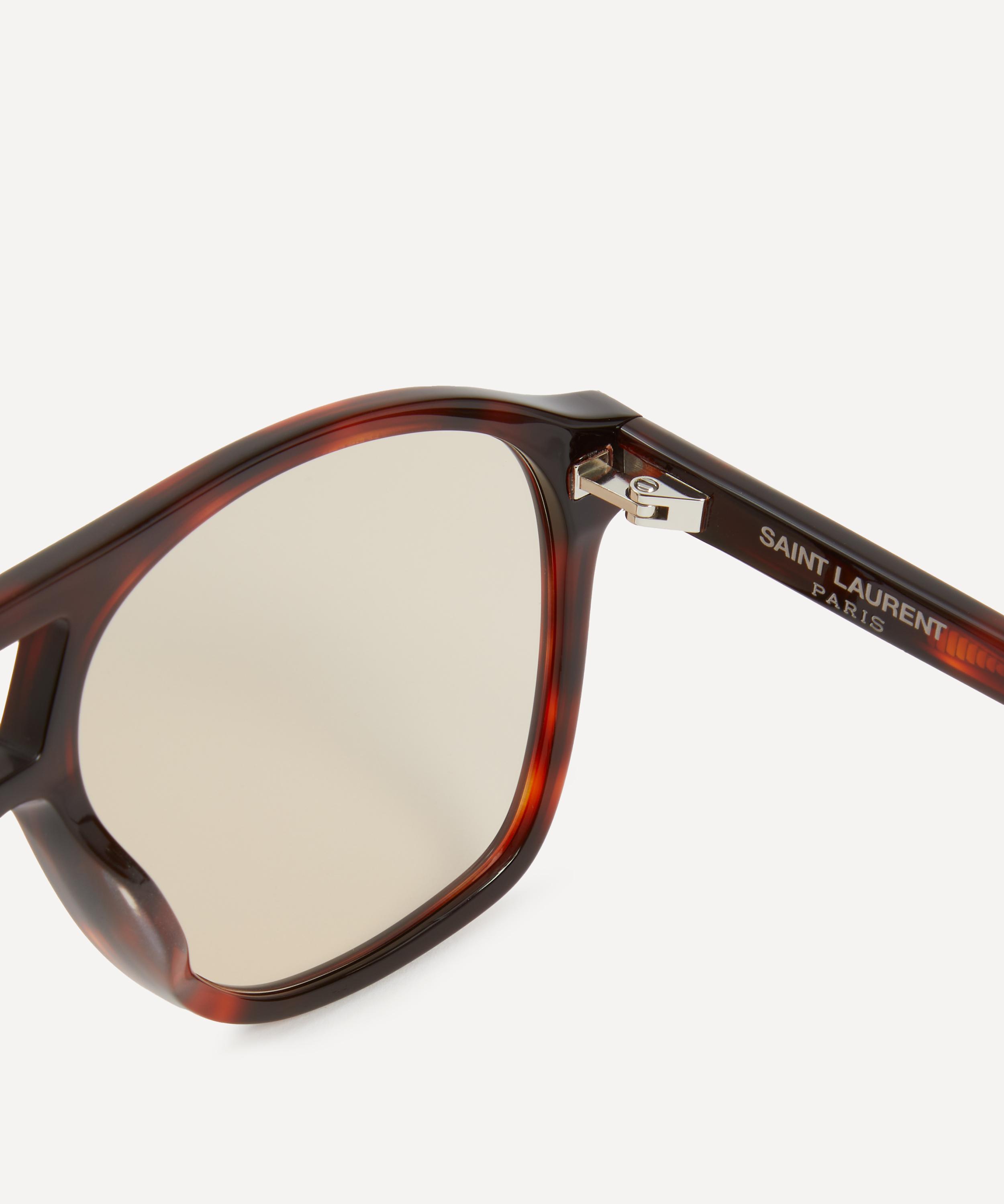 Saint Laurent - Havana Acetate Aviator Sunglasses image number 2