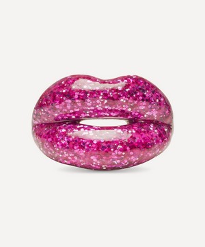Solange Azagury-Partridge - Glitter Pink Hotlips Ring image number 0