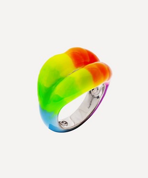 Solange Azagury-Partridge - Neon Rainbow Hotlips Ring image number 2