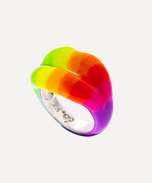 Solange Azagury-Partridge - Neon Rainbow Hotlips Ring image number 3