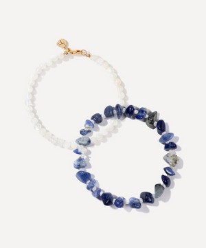TBalance Crystals - Storm Sodalite and Moonstone Healing Bracelet Stack image number 1