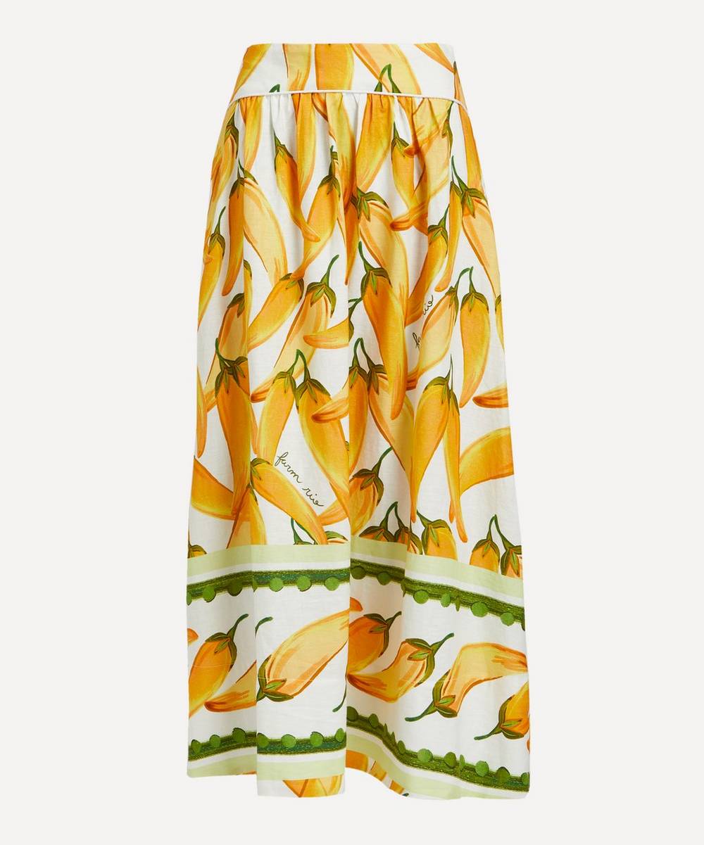 FARM Rio Off-White Peppers Maxi-Skirt | Liberty