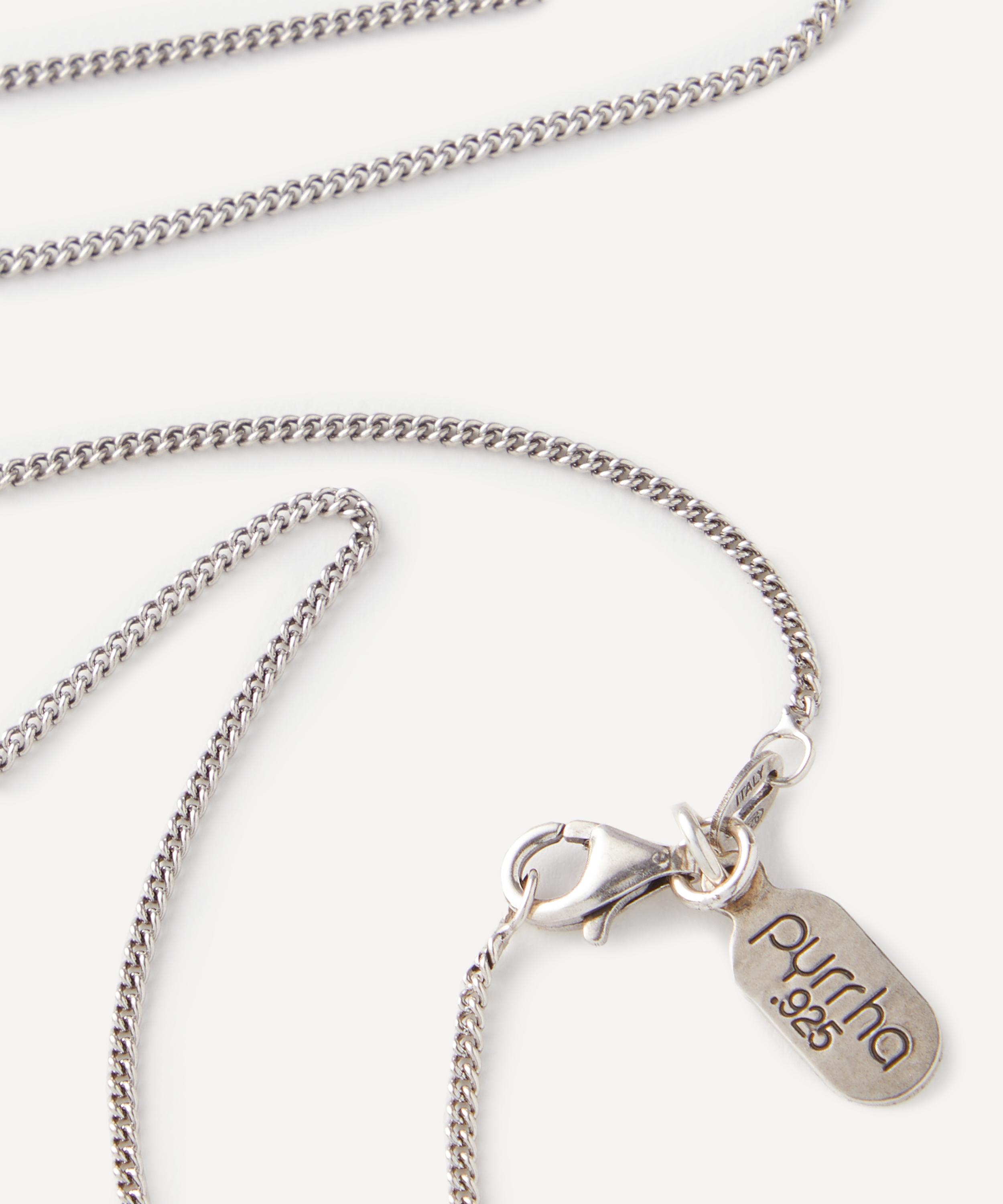 Pyrrha - Sterling Silver Memento Mori Pendant Necklace image number 2