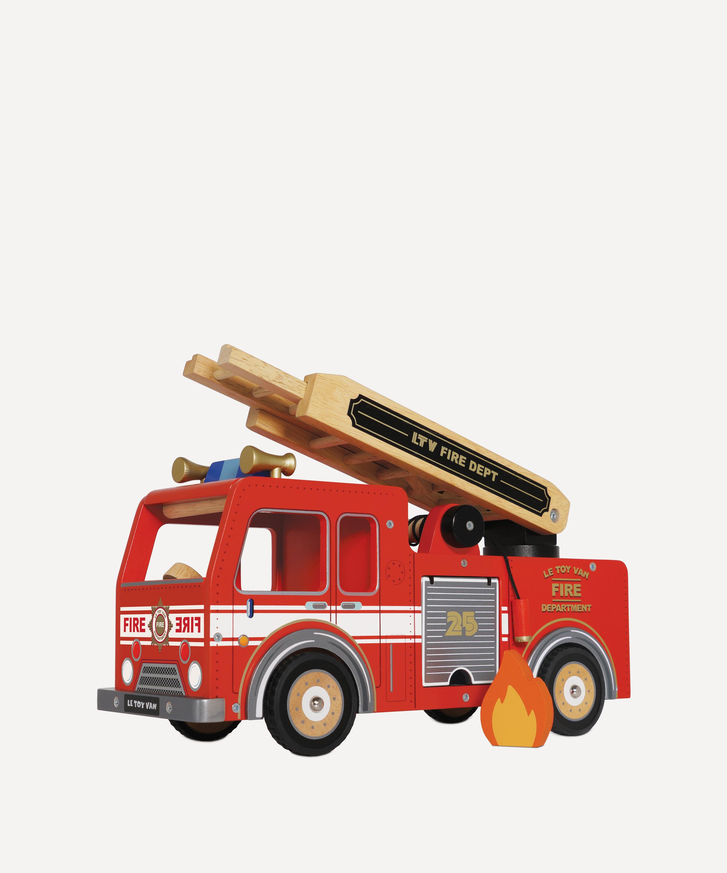 Fire engine wooden store toy