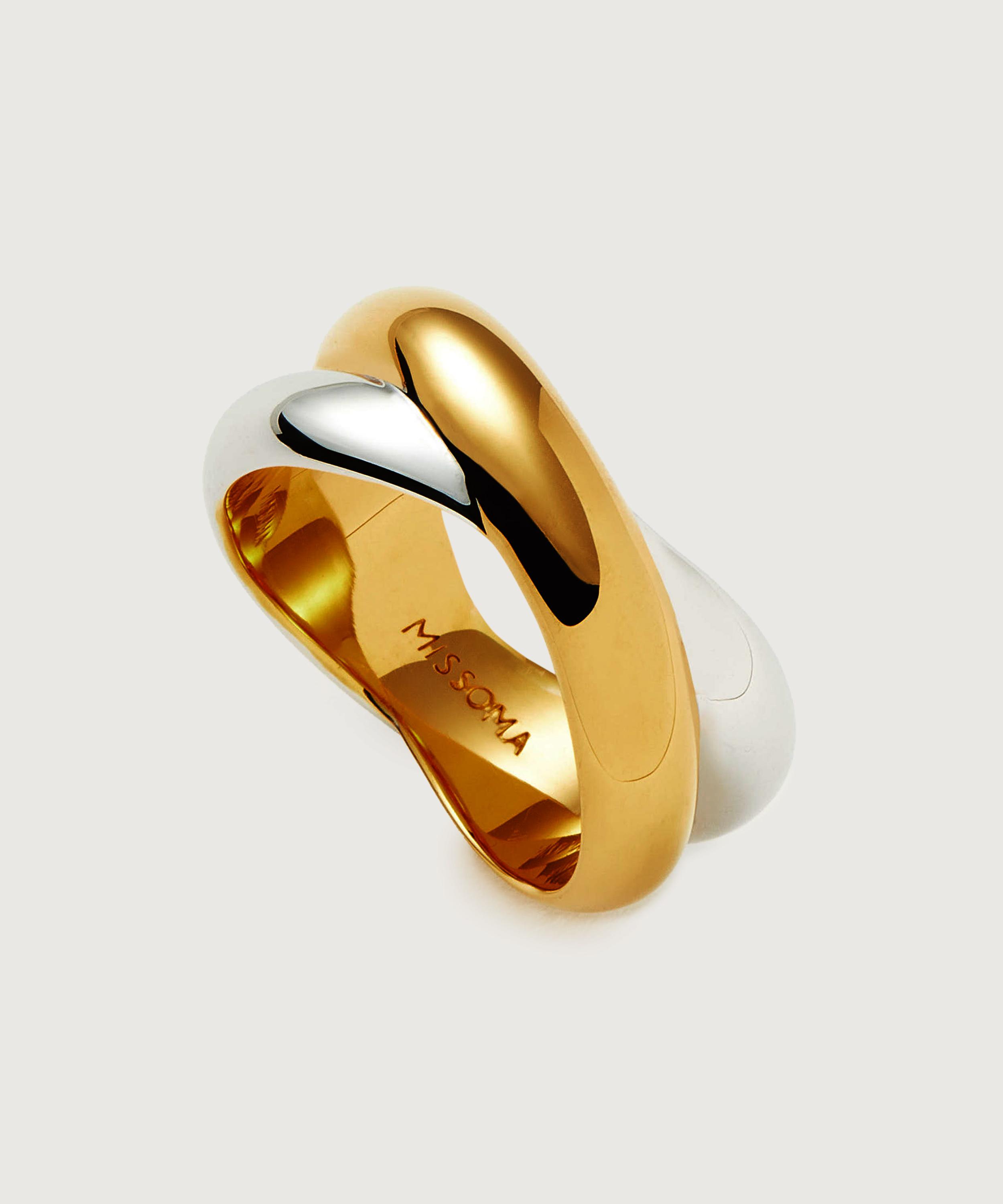 Missoma - X Lucy Williams Mixed Metal Chunky Entwine Ring image number 0