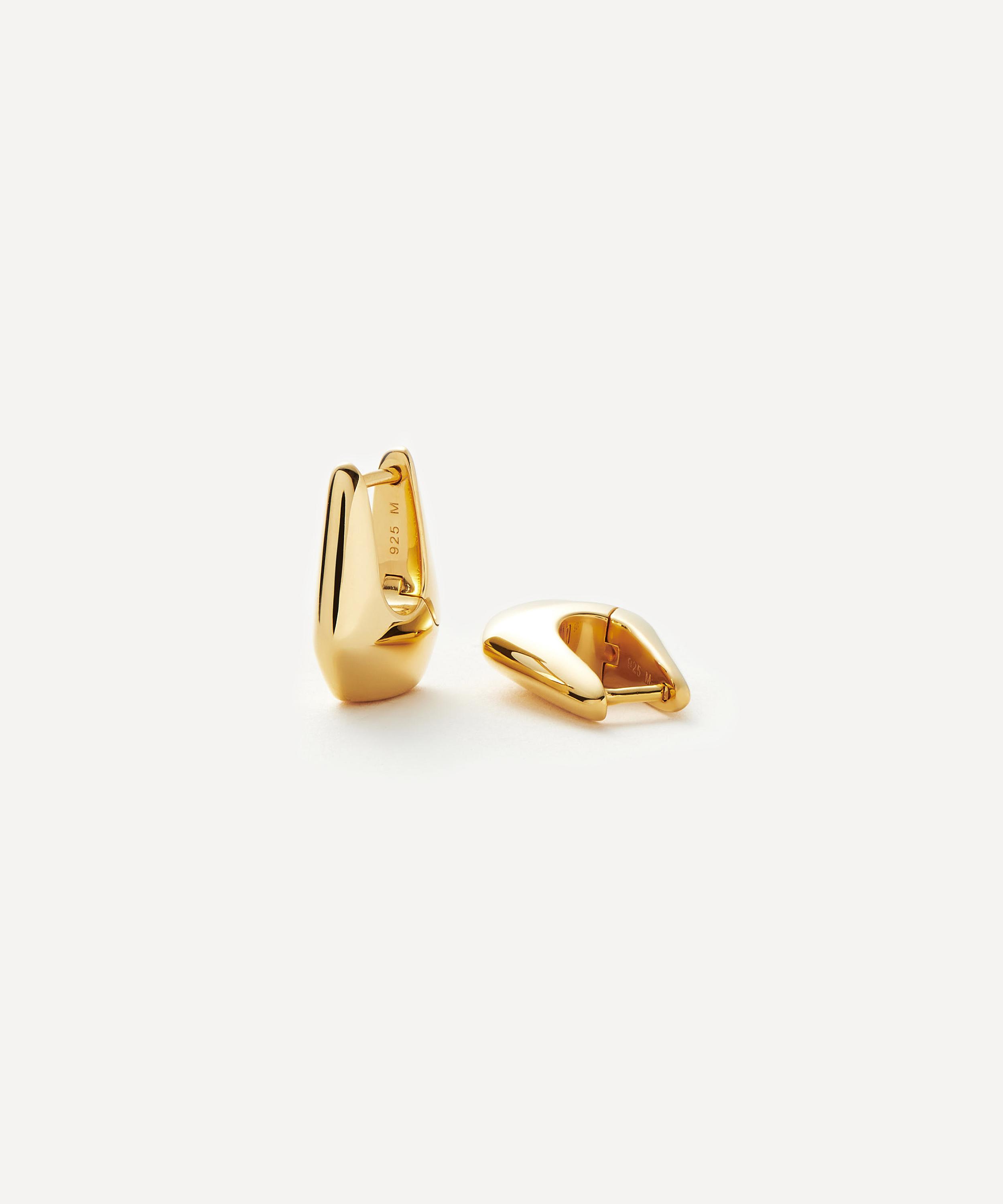 Missoma - 18ct Gold-Plated Vermeil Silver Lucy Williams Acro Small Hoop Earrings image number 0