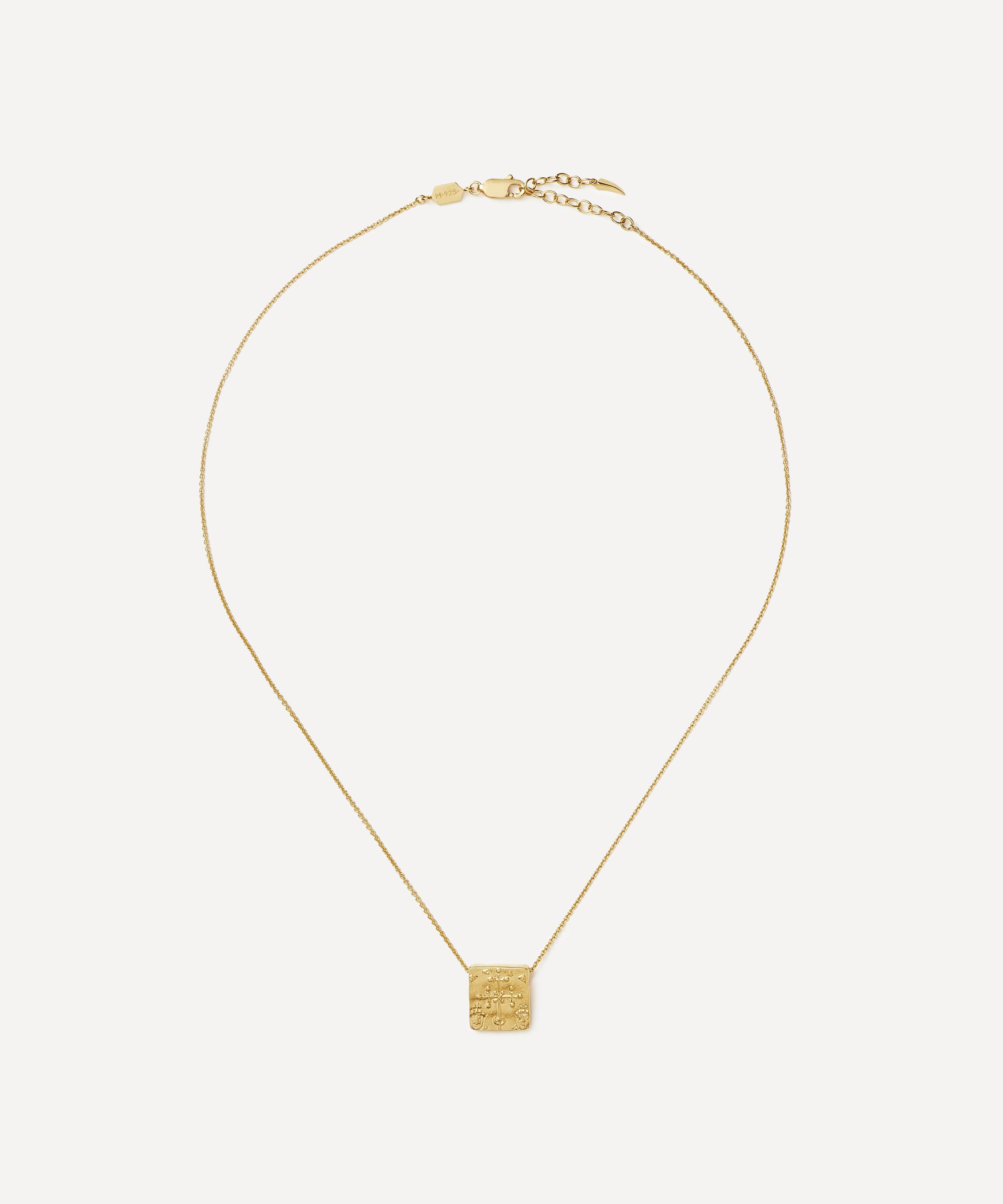 Missoma - 18ct Gold-Plated Vermeil Silver Lucy Williams Byzantine Coin Pendant Necklace image number 1