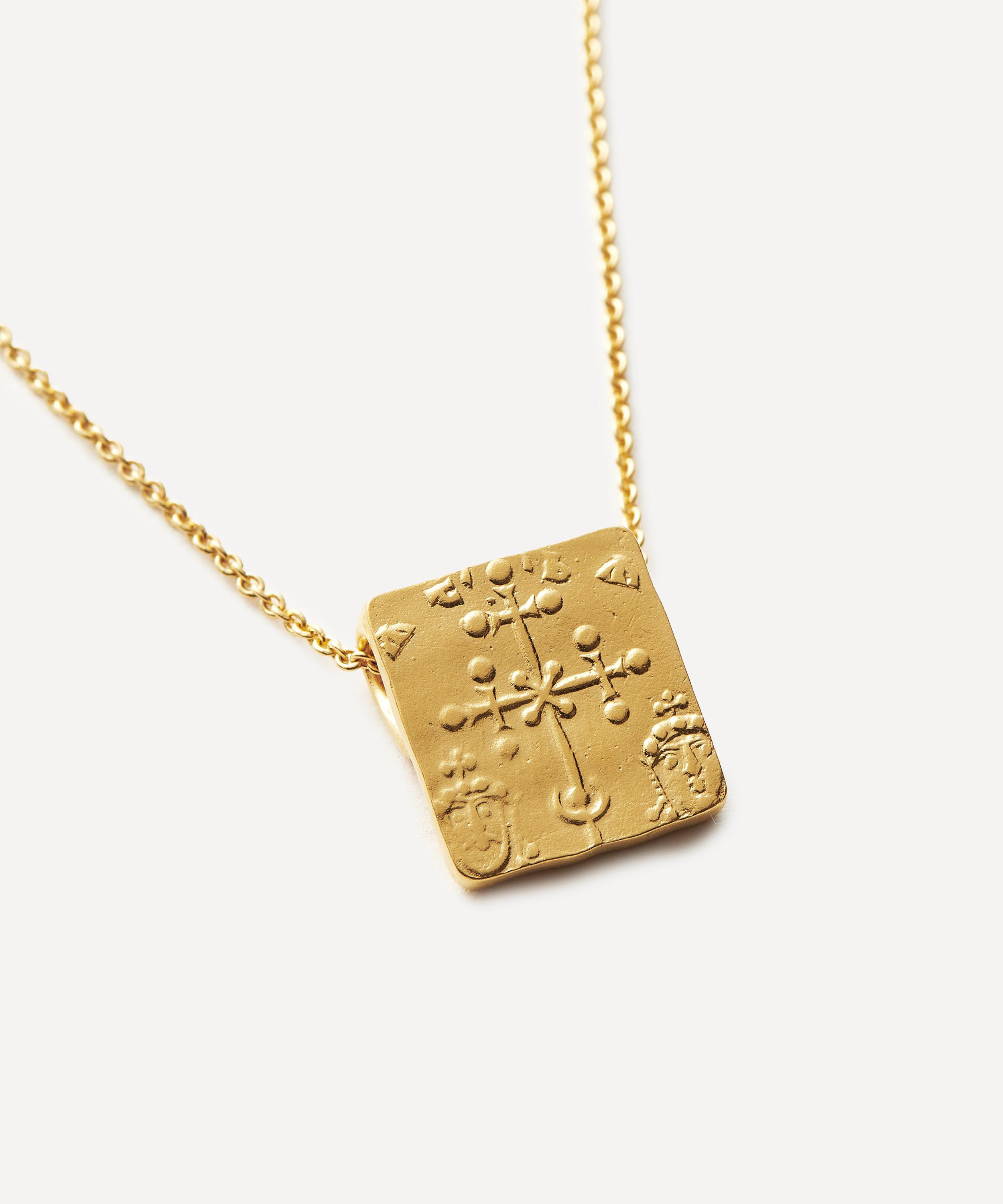 Missoma - 18ct Gold-Plated Vermeil Silver Lucy Williams Byzantine Coin Pendant Necklace image number 2