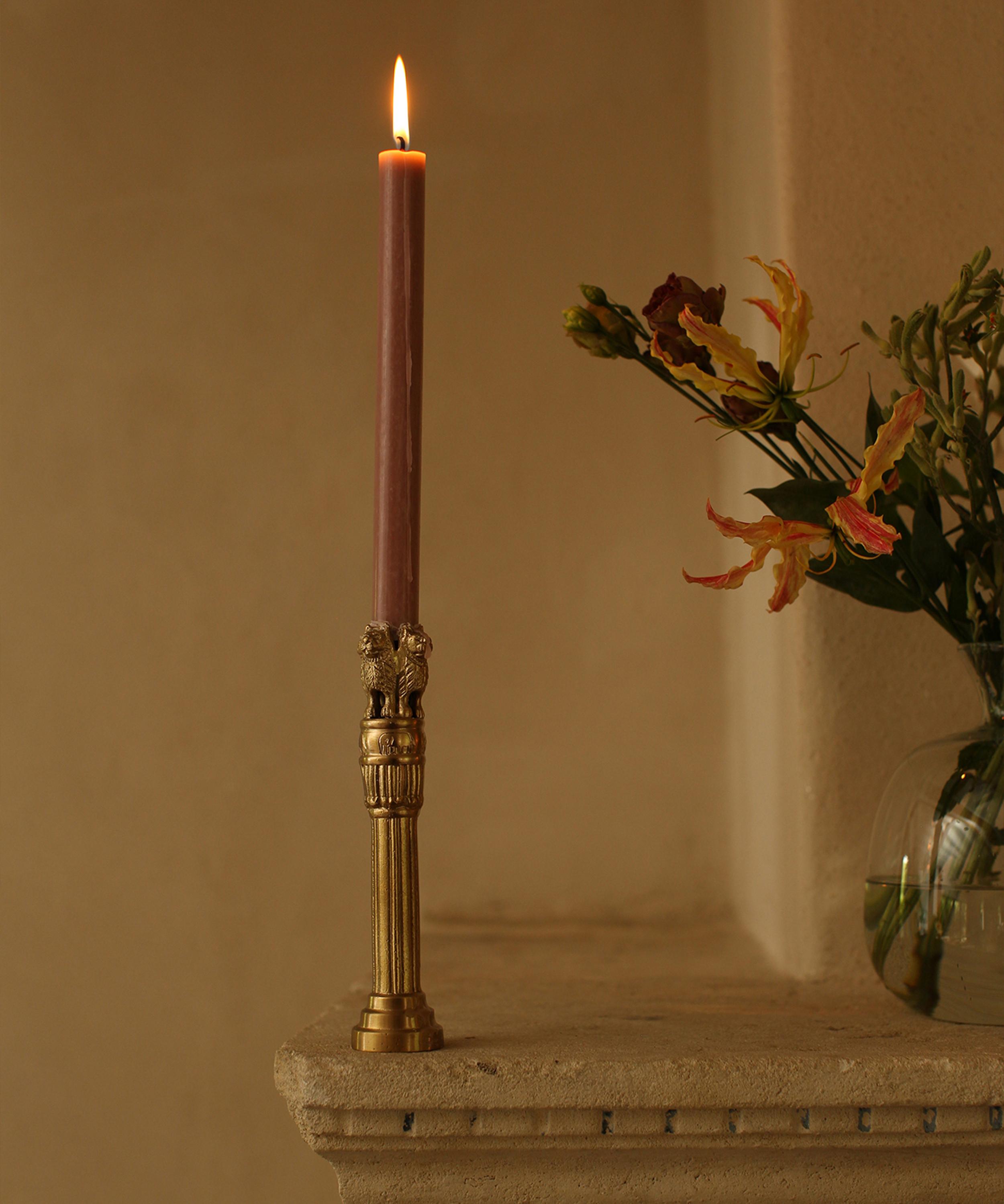 Doing Goods - Large Senna Lion Candle Holder image number 1