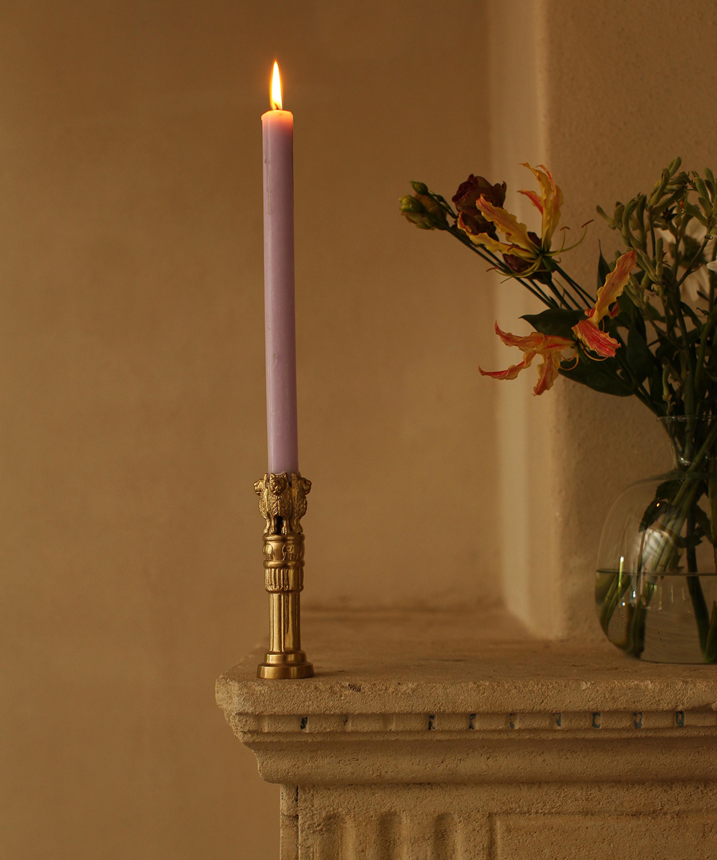 Doing Goods - Medium Senna Lion Candle Holder image number 1