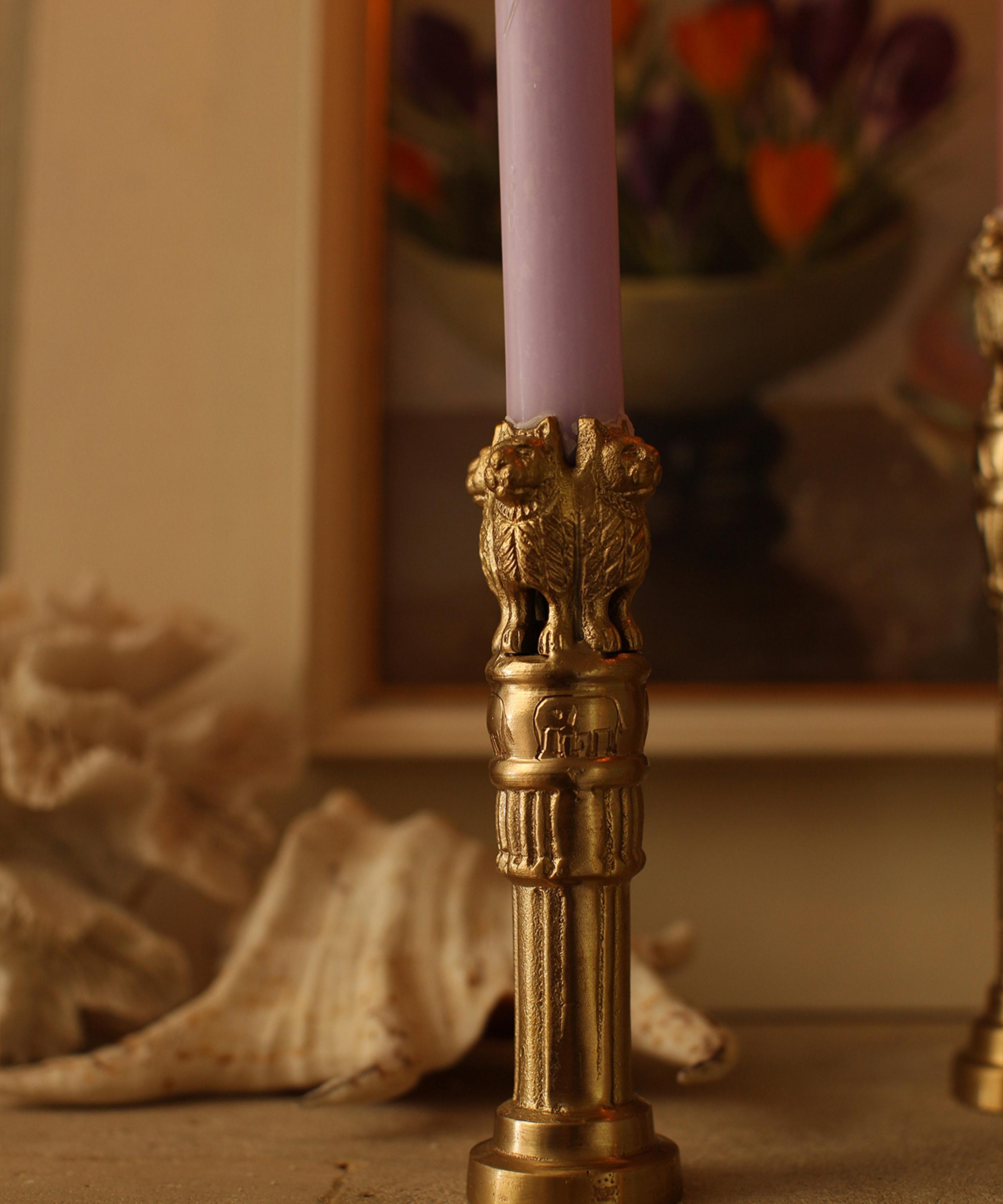 Doing Goods - Medium Senna Lion Candle Holder image number 2